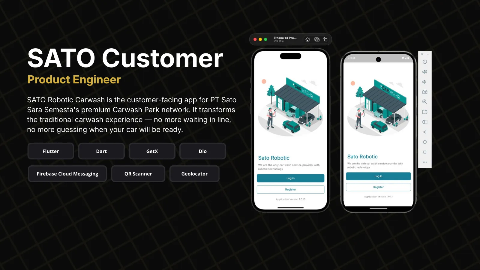 SATO Robotic Carwash — Customer App